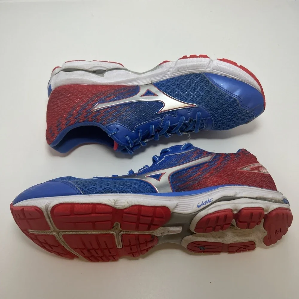 Mizuno Wave Rider 19 Running Shoes, Women's Size 10 Blue/Pink Trail J1GD160301
